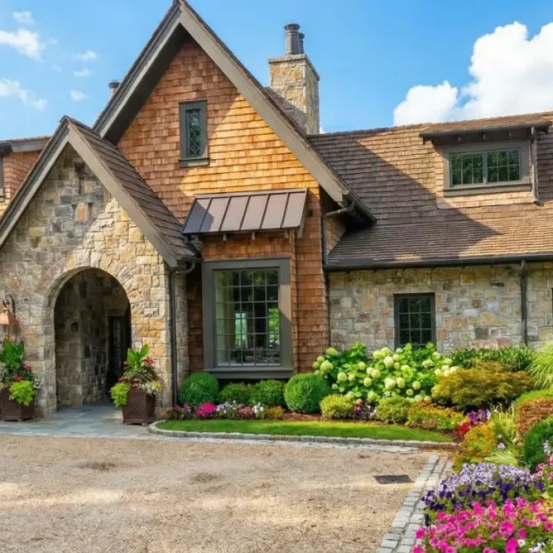 House with landscaping